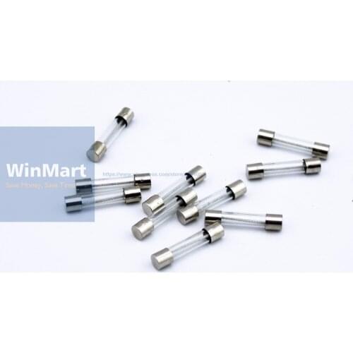10 pieces 250V 6.3A Slow Blow 6x30mm Glass Tube Fuses 1A 2A 3A 4A 5A 0.25A