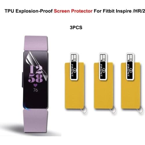 3PCS TPU Explosion-proof Screen Protector For Fitbit Inspire HR Soft Protective Film For Fitbit Inspire 2 Smartwatch Accessories