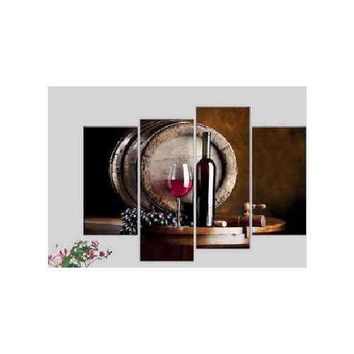 4pcs art HD print wine tasting canvas wall art print painting modern home decor art picture dining room decor wall art PT0702