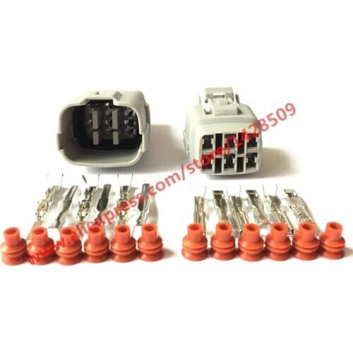 5 Sets 6 Pin Auto Sensor Automotive Waterproof Wire Connector Sumitomo MT090 6180-6771 6187-6561 For Suzuki