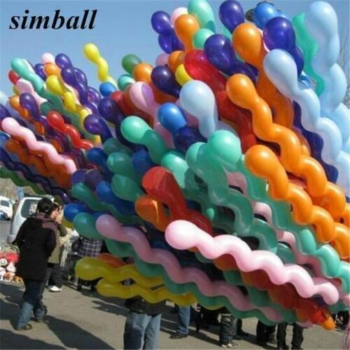 50pcs/lot Long 36inch Screw Thread Latex Balloon Float Air Balls Inflatable Wedding Birthday Party Ballon Decoration Globos Toys