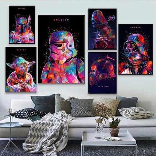 Star Wars Graffiti Abstract Canvas Painting Art Movie Posters and Prints Wall Art Nordic Picture for Living Room Home Decoration