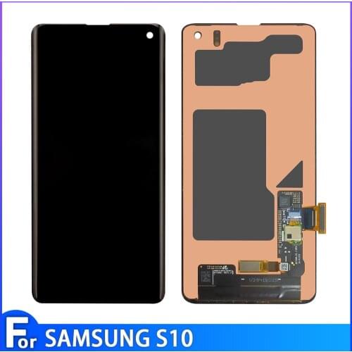AMOLED For Samsung Galaxy S10 2019 SM-G9730 G973F LCD Display Touch Screen Digitizer Replacement For Samsung S10 LCD