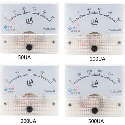 85C1-UA Ammeter Mechanical Pointer Type Analog Current Panel Meter Current Meter
