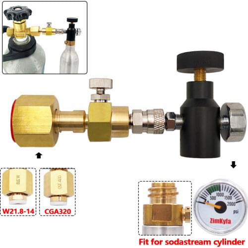 Sodastream Sparking Water Maker Fizzy Drink CO2 Carbonator Cylinder Tank Refill Adapter Fill Adaptor Filling station