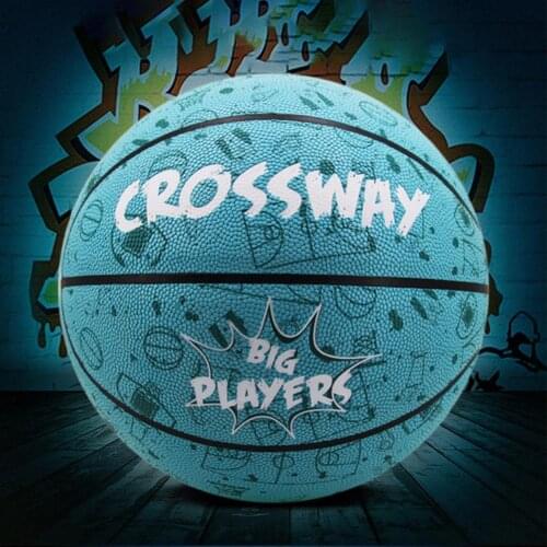 CROSSWAY Basketball Cute Printed Candy Colors Flat Resistant School Children Training Basketbal for Hardwood Court