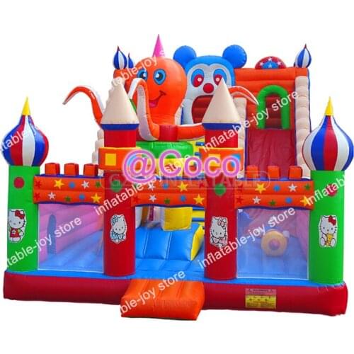 Free ship to sea port!10*6m big bounce castle, inflatable jumping house obstacle course bouncy slide combos funland for kids