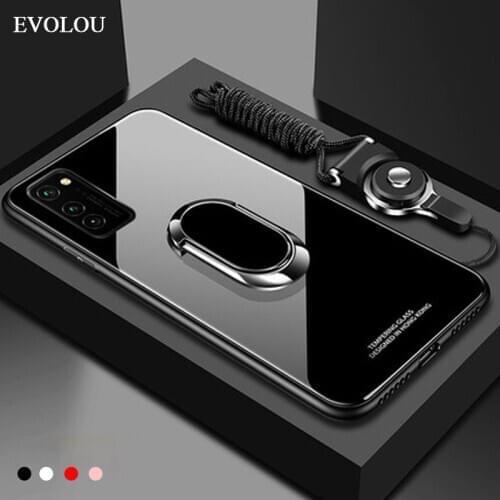 For Samsung Note 10 Lite Case Magnet Ring Holder Stand Phone Case for Samsung S10 Lite S20 Plus Ultra Tempered Glass Back Cover