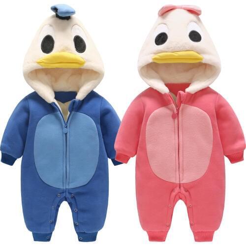 Newborn Baby Rompers Baby Girl Clothes Fashion Autumn Winter Cotton Infant Jumpsuit Long Sleeve Rompers Duck Style Costumes