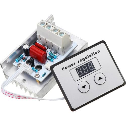 AC 220V 10000W 80A Digital Control SCR Electronic Voltage Regulator Speed Control Dimmer Thermostat With Digital Meters