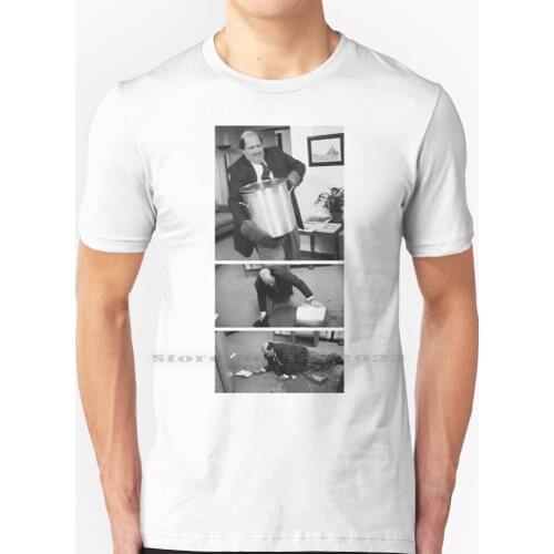 Kevins Chili B&w Sequence T Shirt 100% Pure Cotton Big Size Kevin The Office Michael Michael Dwight Schrute Wax