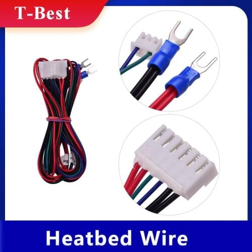 Anet Heated Bed Cable 18AWG Upgrade Hot Bed Line Heatbed Wire Length 90cm / 35.4 Inch for Anet Anet A8 A6 3D Printer