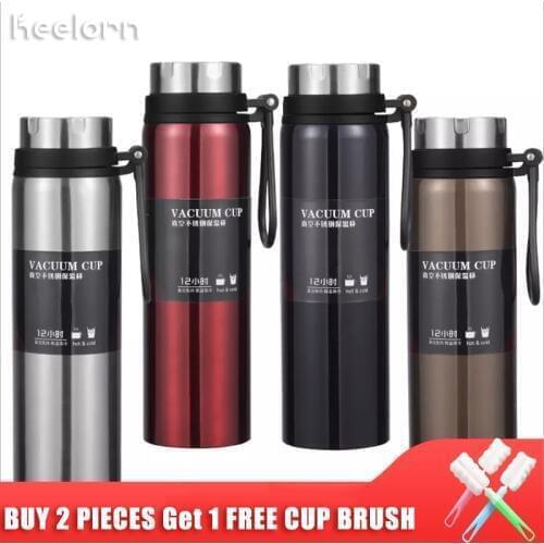 Keelorn 1000ml Vacuum Flasks Thermoses Cup Large Capacity Sport Outdoor Thermoscup Portable Thermal Vacuum Flasks Bottle Cup