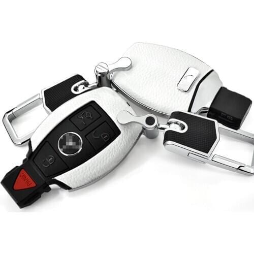 Leather Key Shell Holder Remote Car Key Case Cover For Mercedes benz W203 W210 W211 C E S CLS CLK CLA SLK Accessories