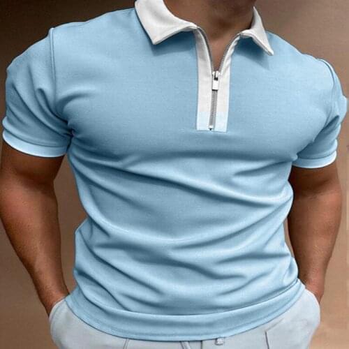 LUCLESAM Short Sleeve Polos For Men