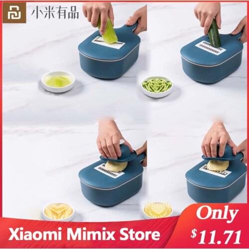 Youpin Multi-functional Manual Fruit Vegetable Cutter Bowl Kitchen Slicer Grater With Drain Basket Slicer for Food Smart Home