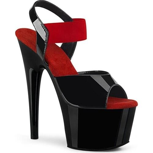 Mclubgirl 17cm Sandals Sexy Nightclub Pole Dance High Heels Hate The Sky High Stiletto Platform Model Catwalk Womens Shoes LYP