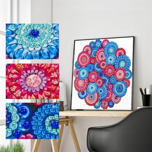 Special Shaped Diamond Painting by Number Kits Partial Section Drill Rhinestone Embroidery Cross Stitch Mandala for Home Decor