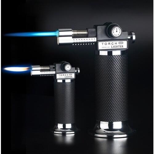 NEW High Capacity Torch Turbine Lighter Spray Gun Butane Blue Flame Cigar Explosion-proof Lighters Wild Kitchen Camping Lighter
