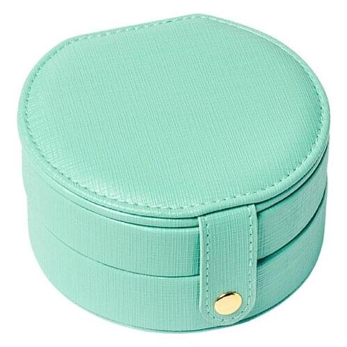 The New Listing Simple r Japan and Korea Single layer Earrings Watch Ring PU Leather Storage Box for sister Party Birthday Gift