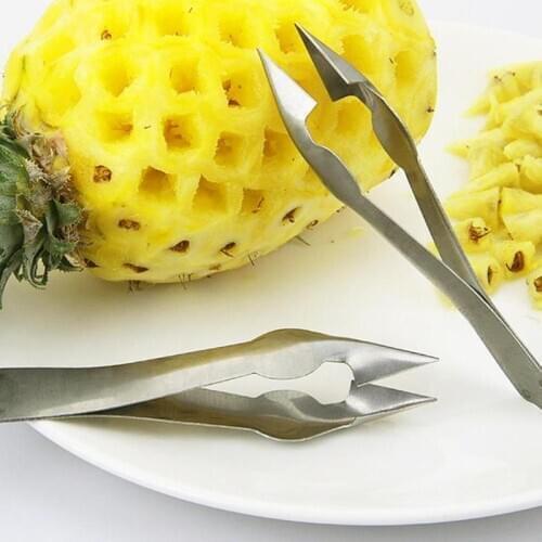 Stainless Steel Cutting Knife Pineapple Peeler Practical Pineapple Clip Pineapple Seed Remover Household Kitchen Fruit Tools
