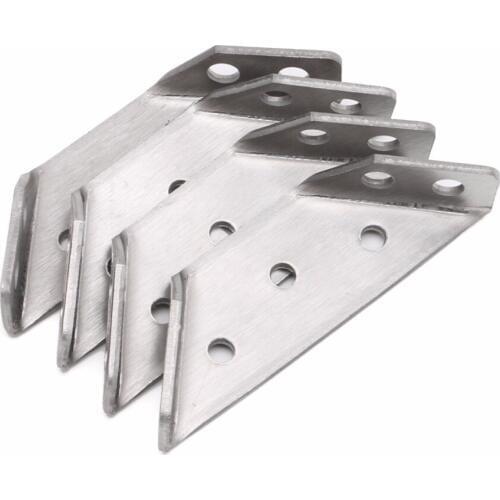 OOTDTY Stainless steel angle codes4PCS Small Stainless Steel Support Right Angle Code Fixed Bracket Corner Brace
