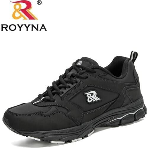 ROYYNA 2020 New Styles Action Leather Running Shoes Men Jogging Sneakers Man Lace-up Outdoor Sport Shoes Walking Footwear Trendy