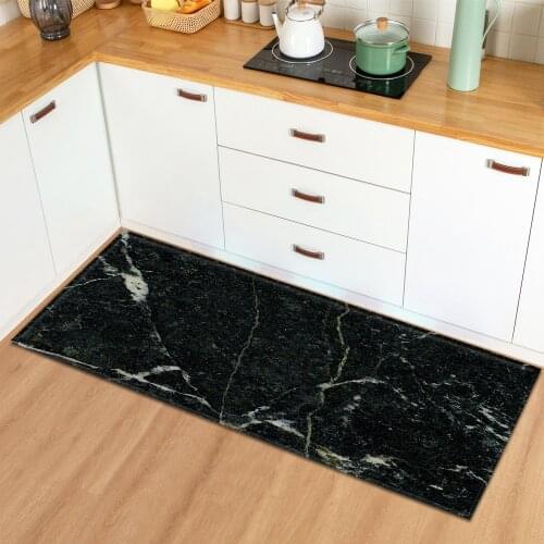Modern Entrance Doormat Kitchen Mat Marble Pattern Home Bedroom Childrens Floor Decor Rug Bathroom Hallway Anti-Slip Carpets