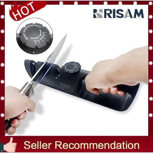 High Quality Knife Sharpener 3 Stage Kitchen Knife Scissor Sharpeners Professional Grinder knives with Adjustable Angle Button