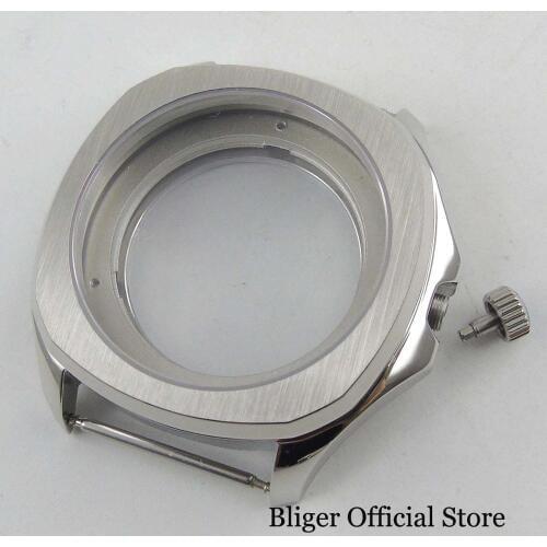 High Quality Silver Color Stainless Steel Watch Case Sapphire Glass Fits for MIYOTA Automatic Movement