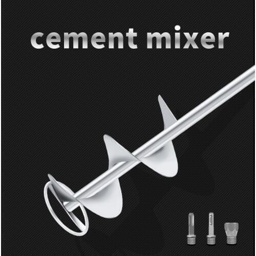 High Quality Plating Cement Mixer Bricklayer Cement Mixing Tool Concrete Cement Screw Blade Mortar Mixing Rod Tool