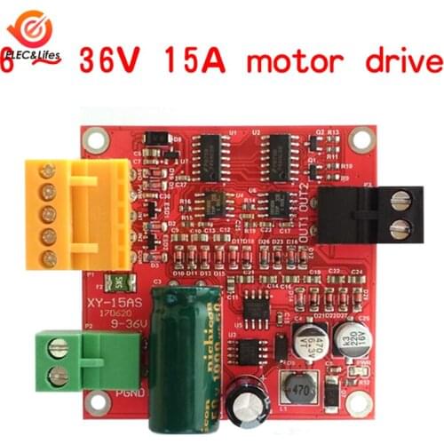 12V 24V 36V 15A High-power DC Motor Drive Board Module Forward And Reverse Adjustable PWM Speed