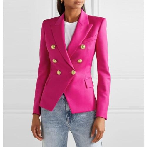 Women Blazers And PantsTailored Coat Womens Clothing Double Breasted Female Blazer Overcoat Basic Slim Fitting Gorgeous