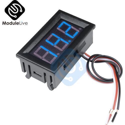 0.56" 0.56 Inch DC 4.5/4.7/5~30V Blue LED Display Panel Voltage Meter Voltmeter 3 Wires 3 Three Digital Voltage Meter Tools