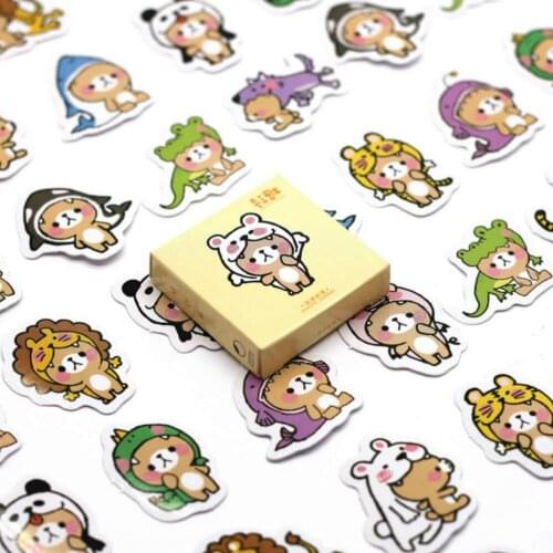 1pcs Monkey Cute Cartoon Stickers Model Building Kits Gift Toys Boy Girl Children