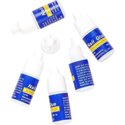 5 pcs 3g Nail Art Special Sticky Nail Diamond Jewelry Glue Sticky Diamond Phototherapy Firm Glue Transparent