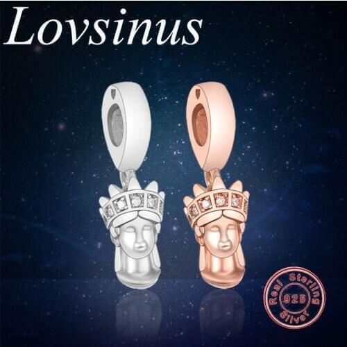925 Sterling Silver York Statue of Liberty Charm Fits Original European Charms Bracelet Real 925 Sliver Dangle Pendant Berloque