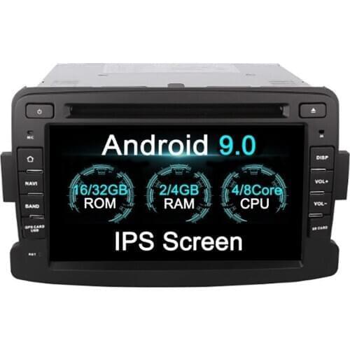IPS Android 9.0 Car DVD player Stereo GPS For Renault Duster Dacia Sandero Logan Captur +Optional DSP/Carplay/DAB+/Parrot BT