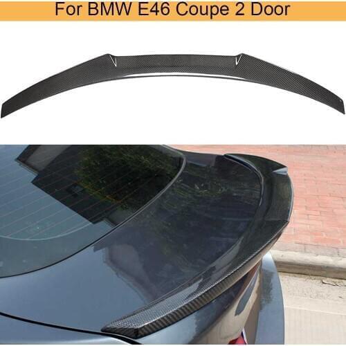 Car Rear Trunk Spoiler Wing For BMW 3 Series E46 Coupe 2 Door 1999 - 2006 Car Rear Trunk Boot Lip Wing Spoiler Carbon Fiber