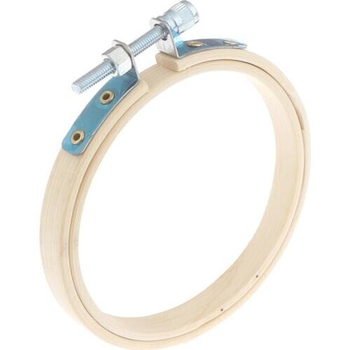 Bamboo Frame Embroidery Hoop Ring DIY Cross Stitch Machine Loop Sewing