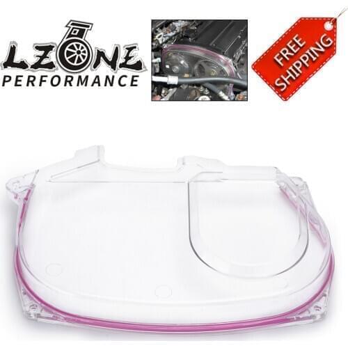 FREE SHIPPING - Clear Cam Gear Cover Timing Belt Pulley For Mitsubishi Lancer Evolution EVO 9 IX Mivec 4G63 JR6334