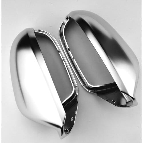 Car Mirror Cover For Audi A6 C7 S6 RS6 2013+ Matte Chrome Silver Rearview Mirror Cover Protection Cap Car Styling