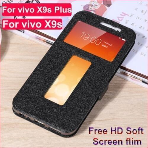 For vivo X9s case For vivo X9s Plus PU leather shell open window back cover For vivo X9sPlus phone cases vivoX9s Plus flip Case