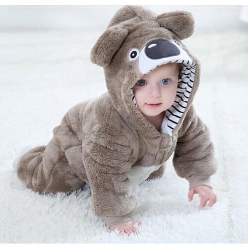 Baby Clothes Romper Infant Boys Girl Cute Koala Cosplay Newborn Baby Onesie Ropa Bebe Rompers Onesie Winter Soft Outfit Costume
