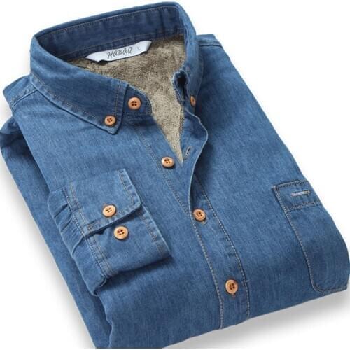 Jeans Jacket Cowboy Coats Fleece Warm Slim Winter Casual Mens Denim Outwear Windbreaker Thick Shirts