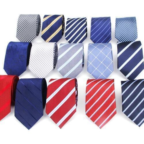 Gravatas para homens slim neckties for men tie 7cm gifts jacquard Striped neck tie wedding Business Skinny cravate homme
