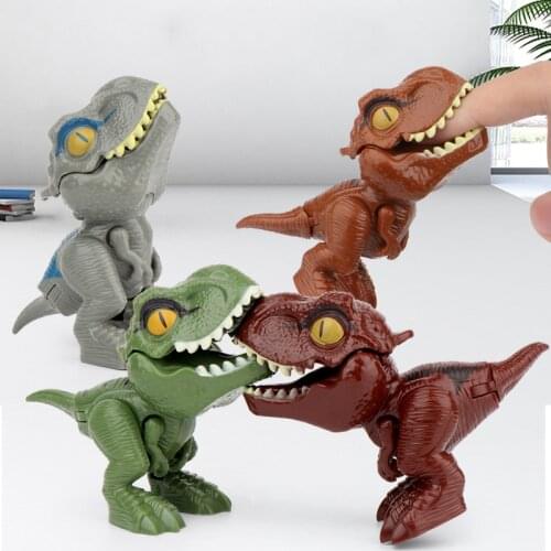 Dinosaur Model Toys Bite Finger Game Joint Movable Simulation Tyrannosaurus Rex Novelty Gag Trick Jokes Toy For Boys Children