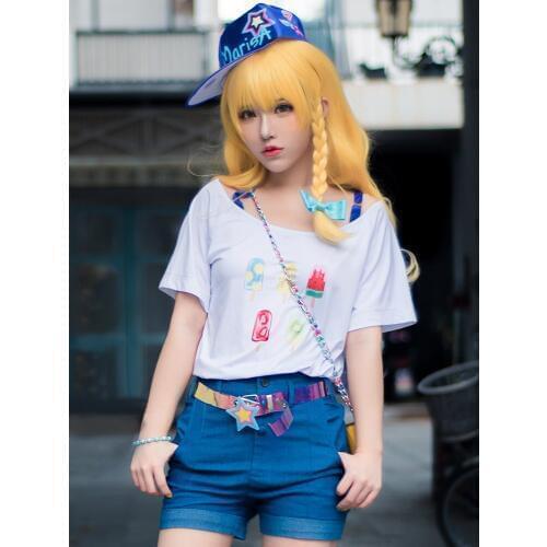 Anime TouHou Project Kirisame Marisa TOHO Summer Fruits Uniform Cosplay Costume Cute Daily Suit Fancy party Dress Halloween