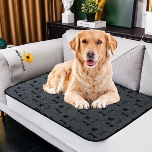 Dog Training Absorbent Pad Dog Cat Seat Mat Washable Pet Diaper Mat Waterproof Reusable Non-slip Printing Pet Changing Pads