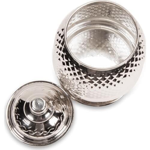 Pyramid Copper Sugar Bowl Cream Bowl Silver Color